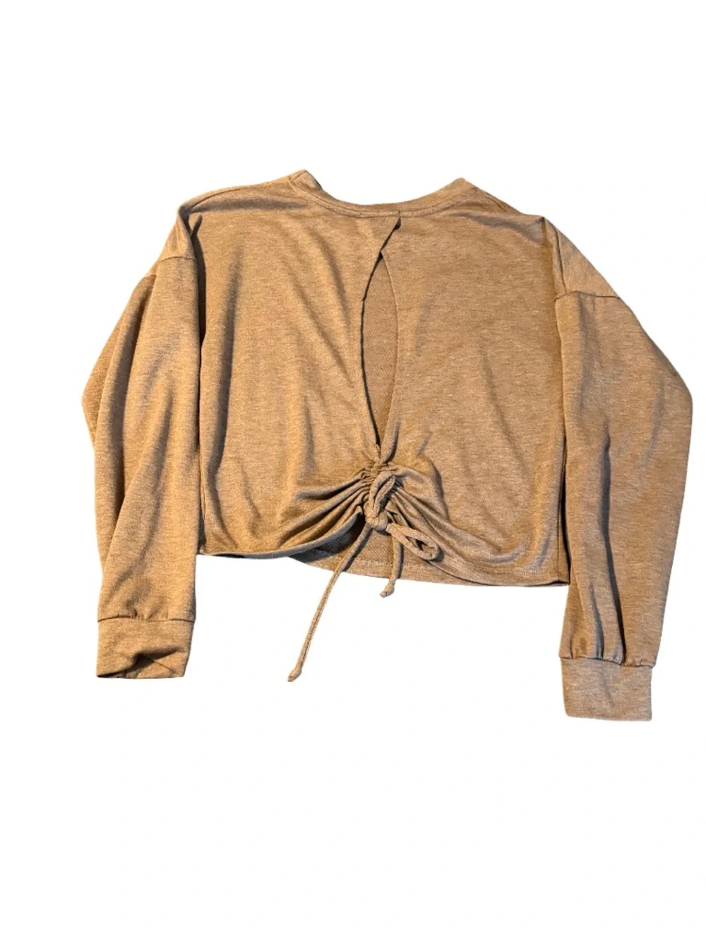 Willow Neutral Brown Cropped Sweatshirt Top with Shorts Size Small - Picture 2 of 4